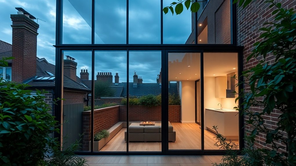 Glass Extension Walls Clapton