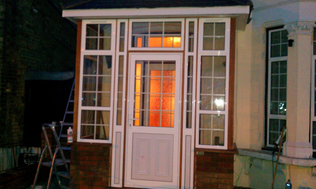 uPVC porch with Georgian bar glazing installed in Clapton